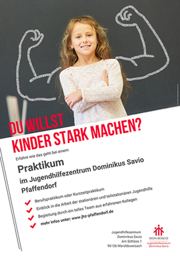 Plakat JHZ Pfaffendorf sucht Praktikanten